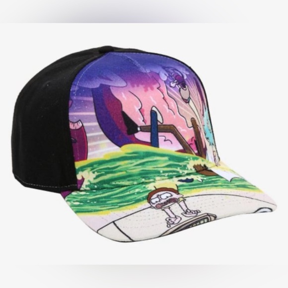 NWT Bloworld Rick & Morty Portal Curved SnapBack Hat OS - Picture 2 of 10